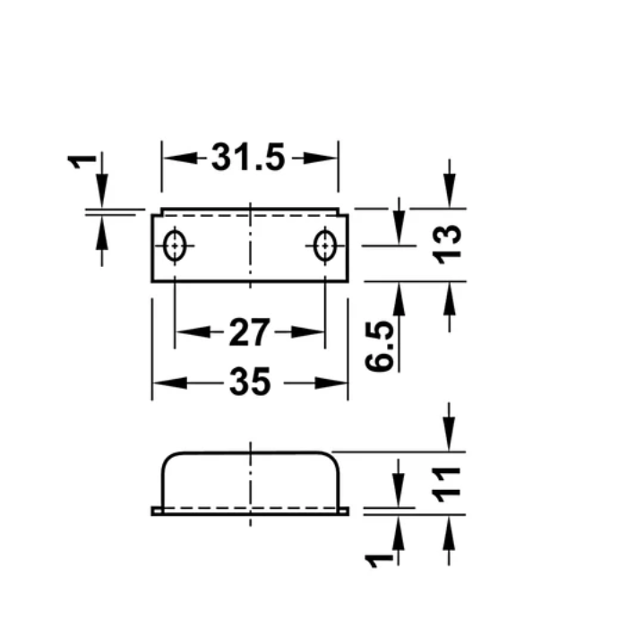 Khóa vuông Hafele 30 mm- 232.01.230