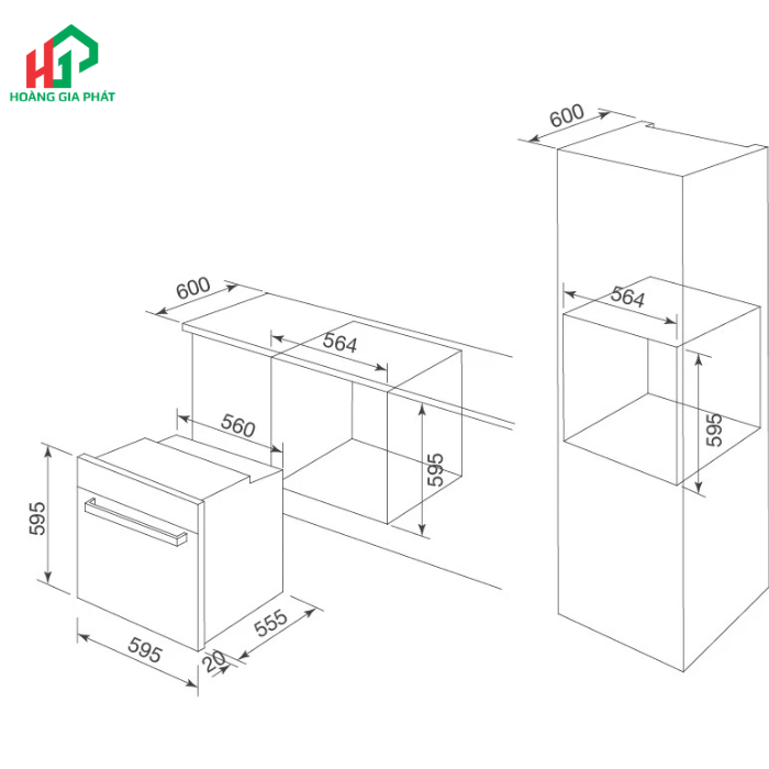 Lò nướng âm hiệu Malloca MOV-659 PGR