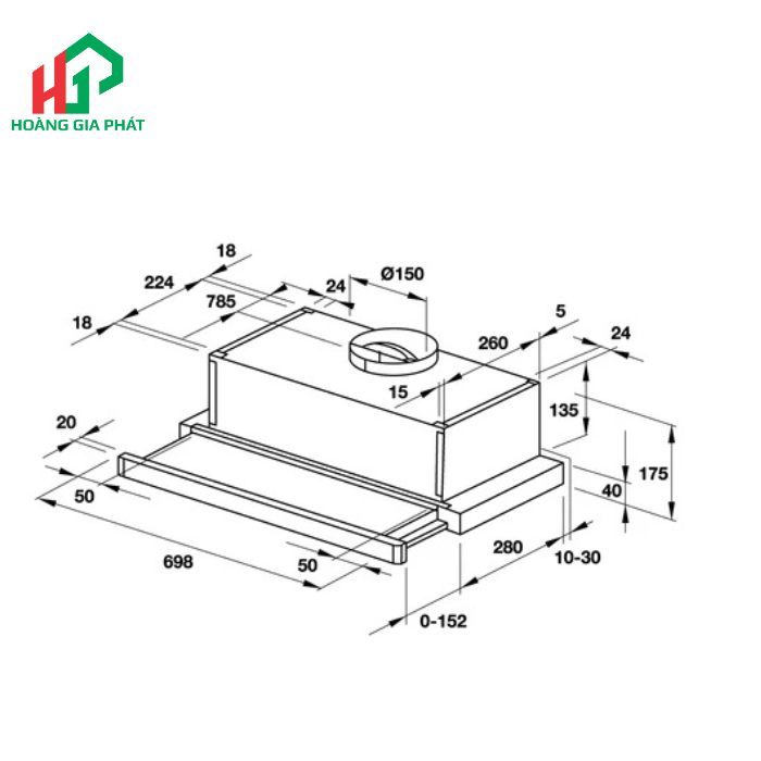 MÁY HÚT MÙI ÂM TỦ HAFELE  533.89.031