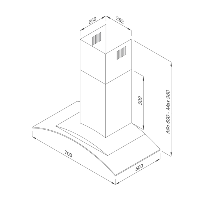 Máy hút mùi áp tường MALLOCA GAMA K31559
