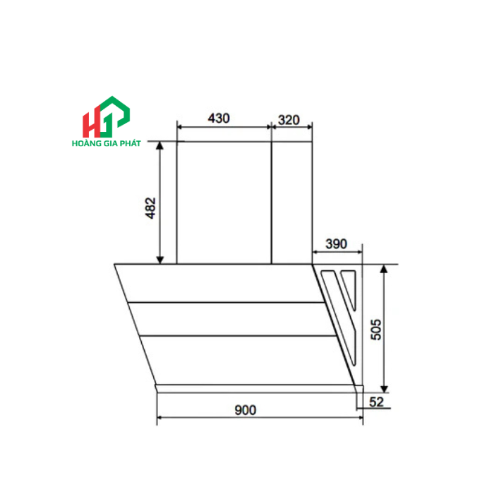 Máy hút mùi gắn tường Hafele  538.81.742