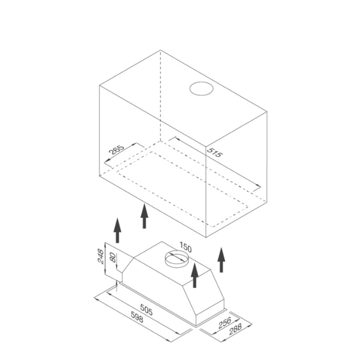 Máy hút mùi hiệu Malloca MC 60GTC