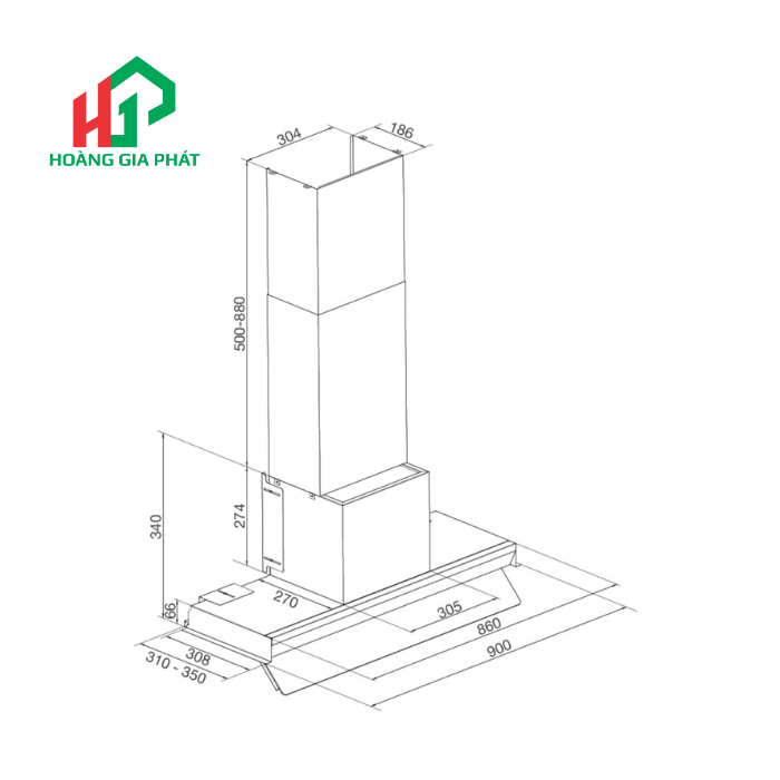 Máy hút mùi hiệu Malloca MH 900SP