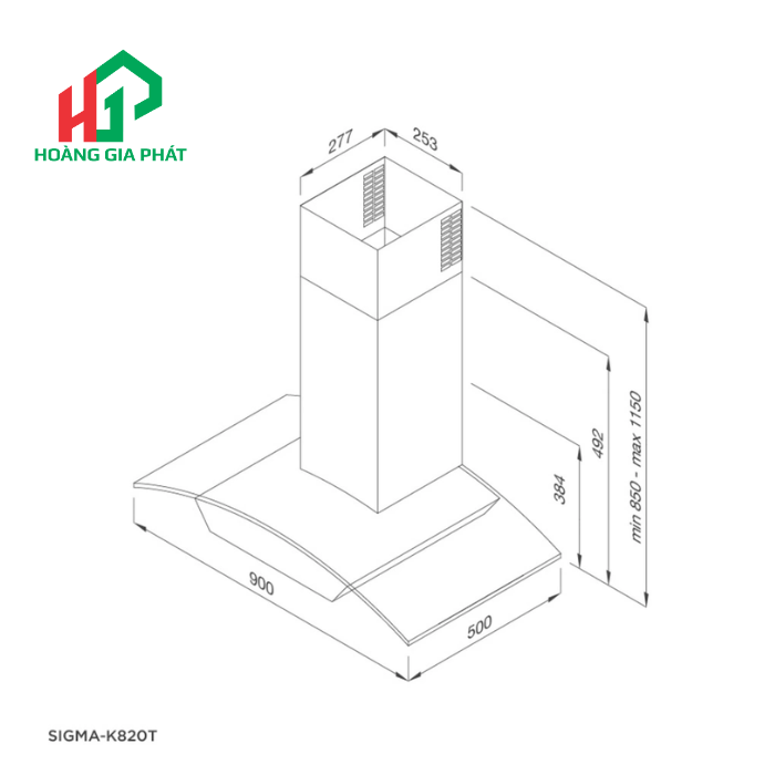 Máy hút mùi Malloca SIGMA-K820T 