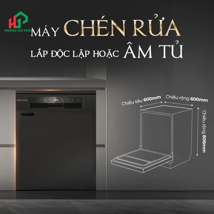 Máy rửa chén độc lập Malloca MDW155035TD BÀ RỊA- VŨNG TÀU