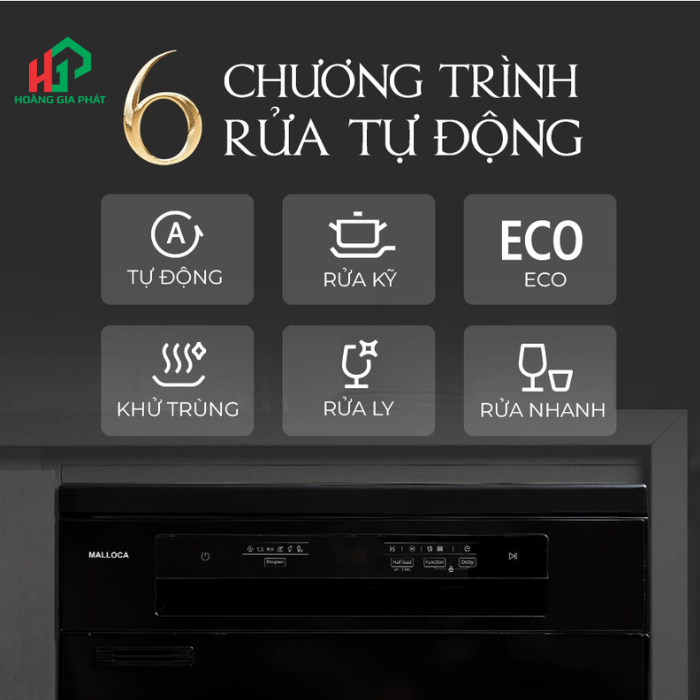 Máy rửa chén độc lập Malloca MDW155035TD BÀ RỊA- VŨNG TÀU