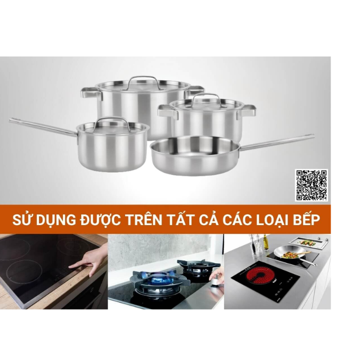 Bộ nồi inox MALLOCA SA-112