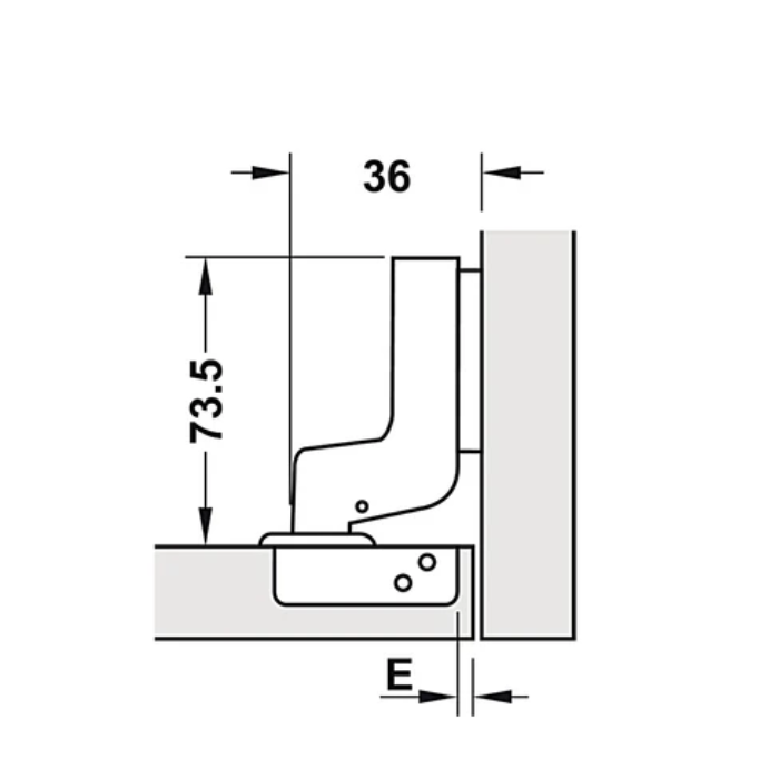 Bản lề Hafele giảm chấn Lắp lọt lòng 315.11.752