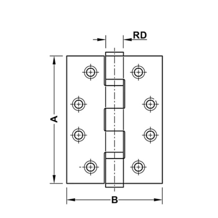 Bản lề lá Hafele  2 vòng bi 926.98.040