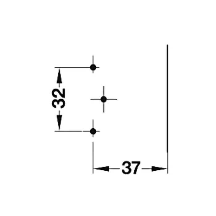  Đế bản lề Hafele với 4 lỗ bắt vít 315.98.570