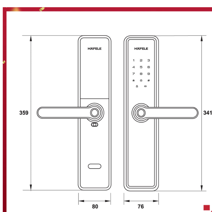 Khóa Điện Tử DL7600 Hafele 912.20.237