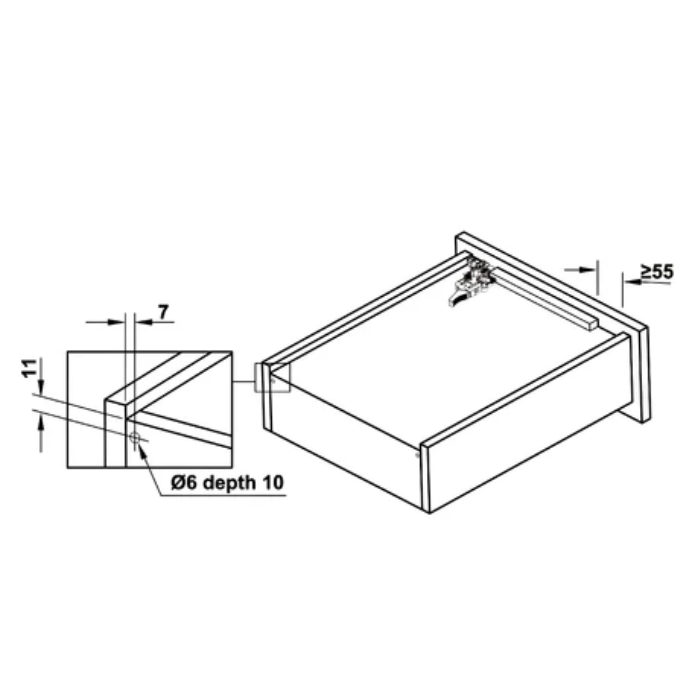 Ray âm giảm chấn Hafele 433.32.071- 300/ 290/ 305