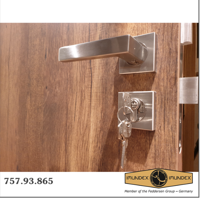 Ruột khóa 1 đầu chìa và 1 đầu vặn ovan Imundex 757.93.865