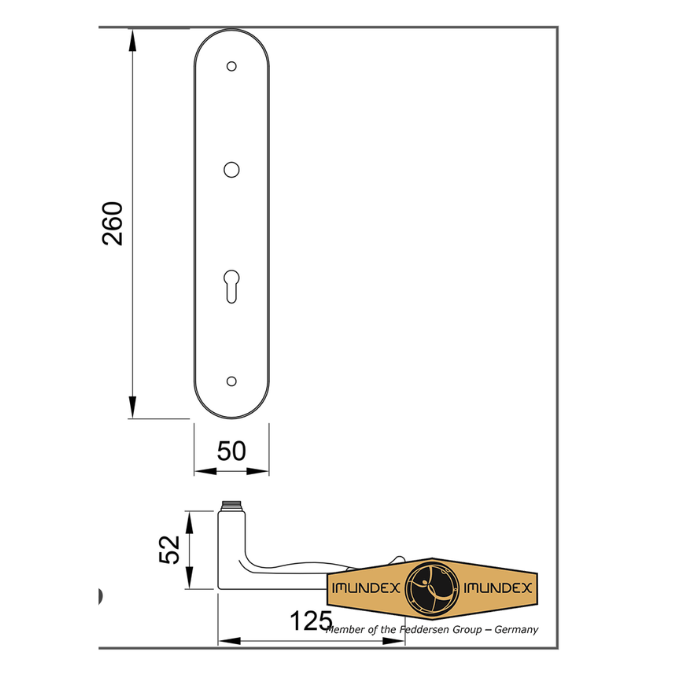 Tay nắm gạt Imundex 717.17.286