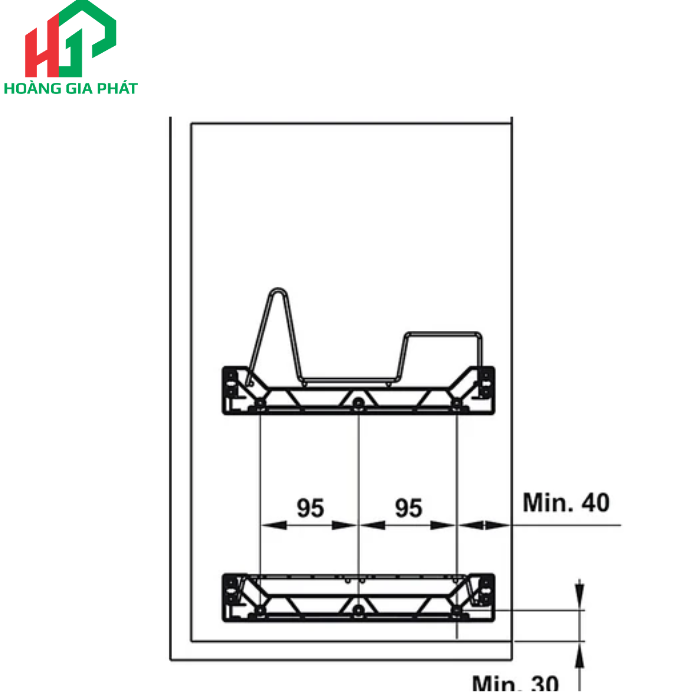 Rổ bát đĩa Hafele 544.40.014