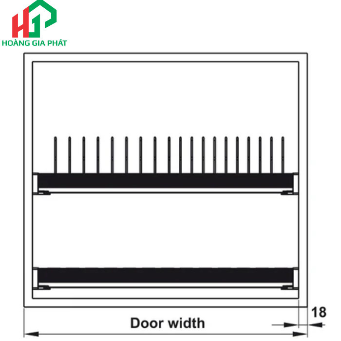 Rổ bát đĩa Hafele 544.40.014