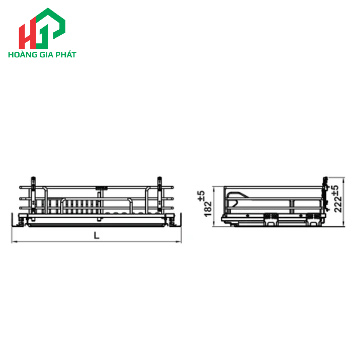 Rổ bát đĩa nan ovan Hafele 549.04.046 800mm