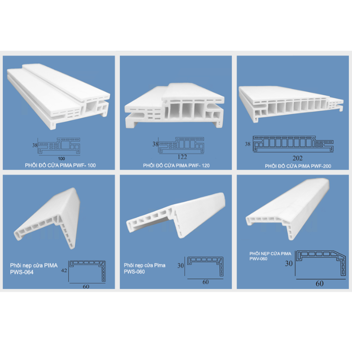 Cửa nhựa Composite PIMA chỉ nổi màu L03