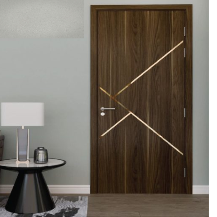 Cửa nhựa Composite PIMA nẹp kim loại màu W42