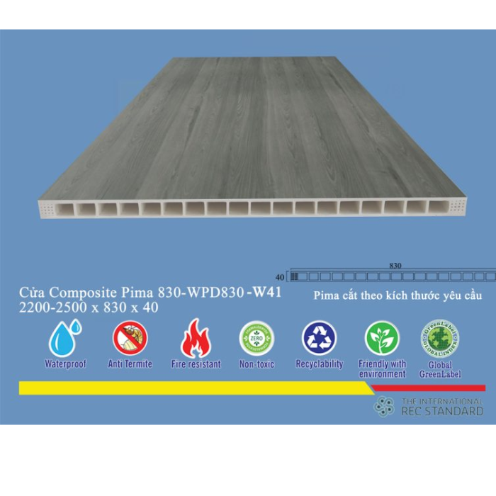 Phôi cửa Pima 83022 phủ vân gỗ W41