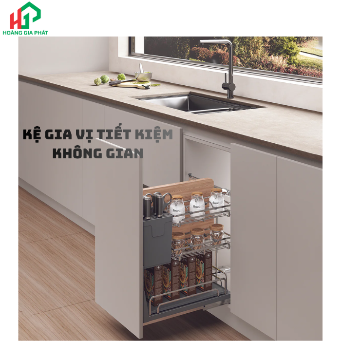 Kệ Gia Vị Tiết Kiệm Không Gian
