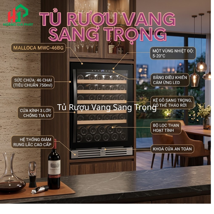 Tủ Rượu Vang Sang Trọng