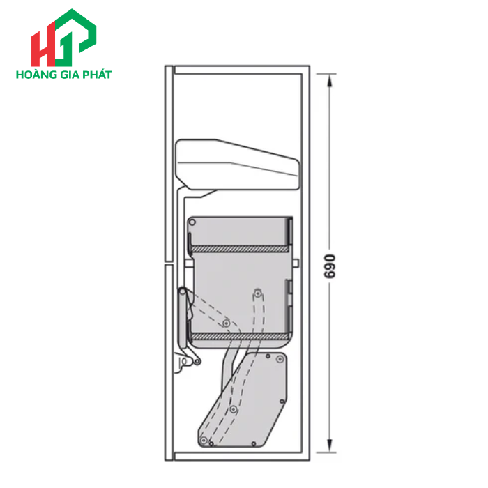 Rổ nâng hạ gia vị HAFELE 504.68.375