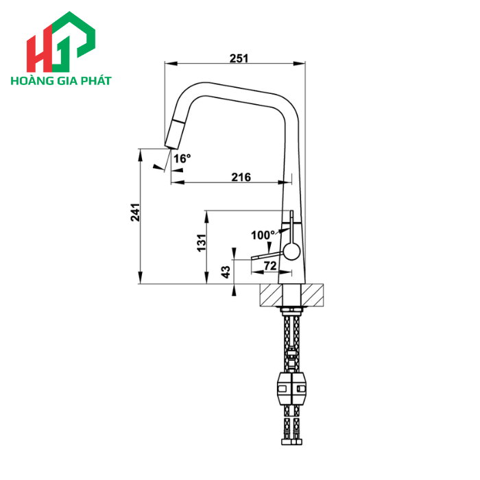 Vòi bếp Hafele 570.82.220