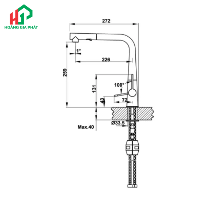 Vòi bếp Hafele 570.82.300