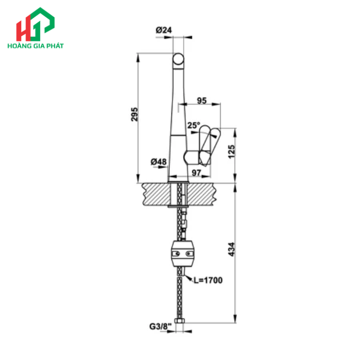 Vòi bếp Hafele 570.82.300