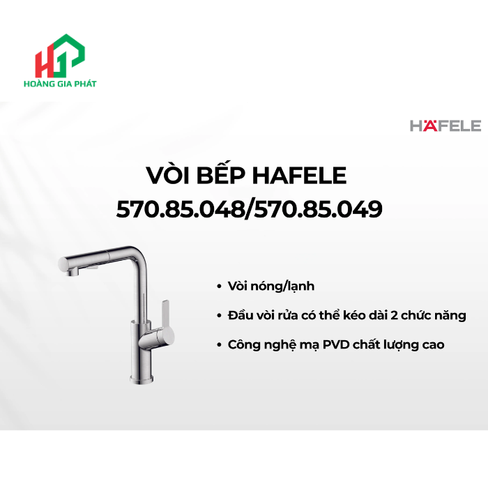 Vòi bếp Hafele 570.85.048 CHROME BÓNG