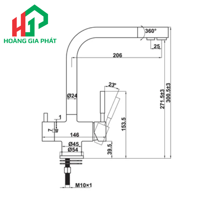 Vòi bếp Hafele 577.55.210