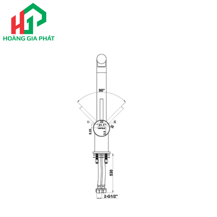 Vòi bếp Hafele 577.55.390 MÀU ĐEN