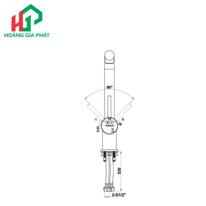 Vòi bếp Hafele 577.55.590 MÀU XÁM