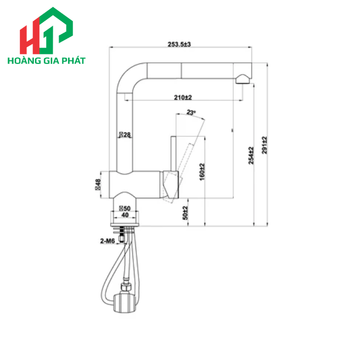 Vòi bếp Hafele 577.55.590 MÀU XÁM
