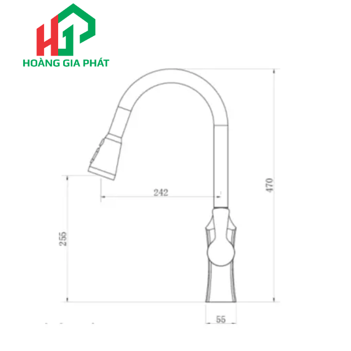 Vòi Dây Rút BOSS Mạ Nano BN666