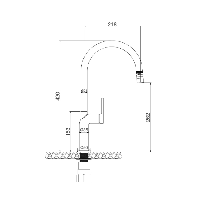 Vòi rửa chén MALLOCA K2202-CR