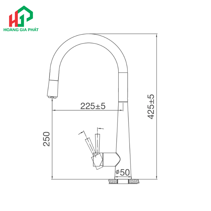 Vòi rửa chén nóng lạnh MALLOCA K095-SS