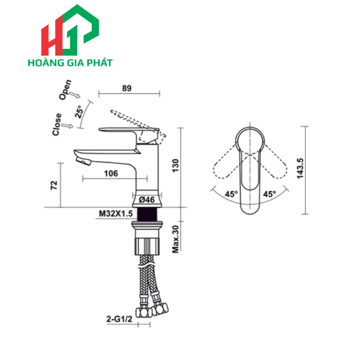 Vòi trộn ECO 70 HAFELE 485.61.038